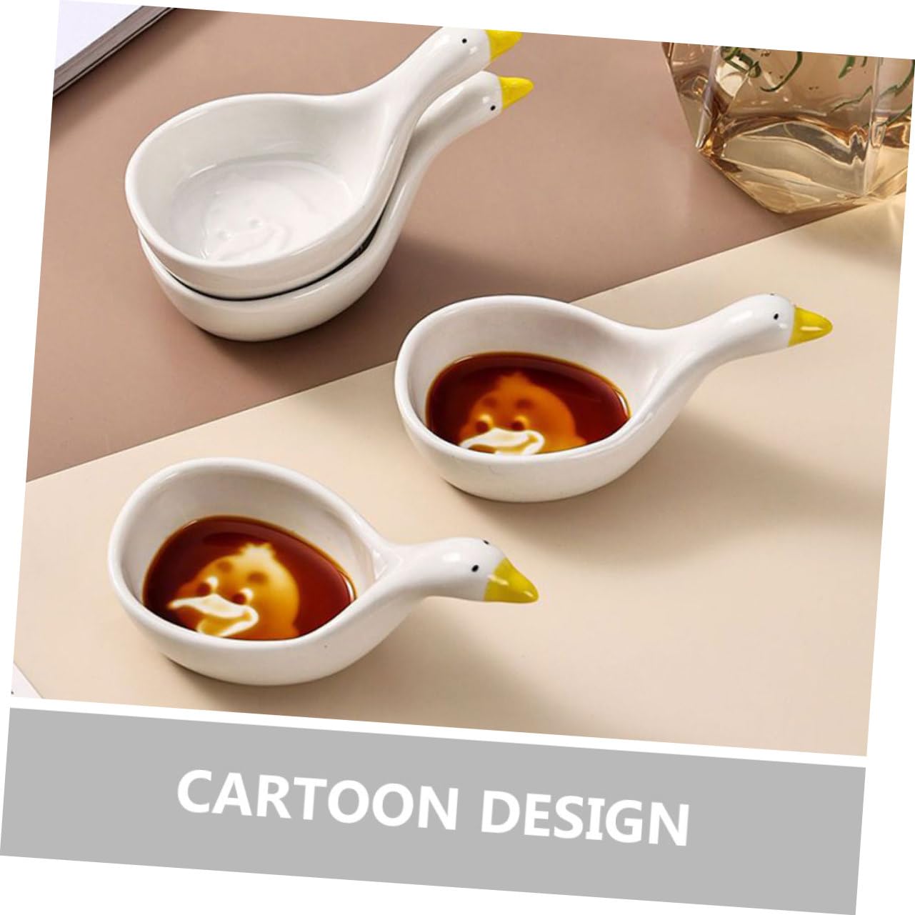 Cabilock 4pezzi Piatto Ceramico Per Salse e Condimenti Da Design Unico e Irregolare Per Antipasti e Dessert Sfumato