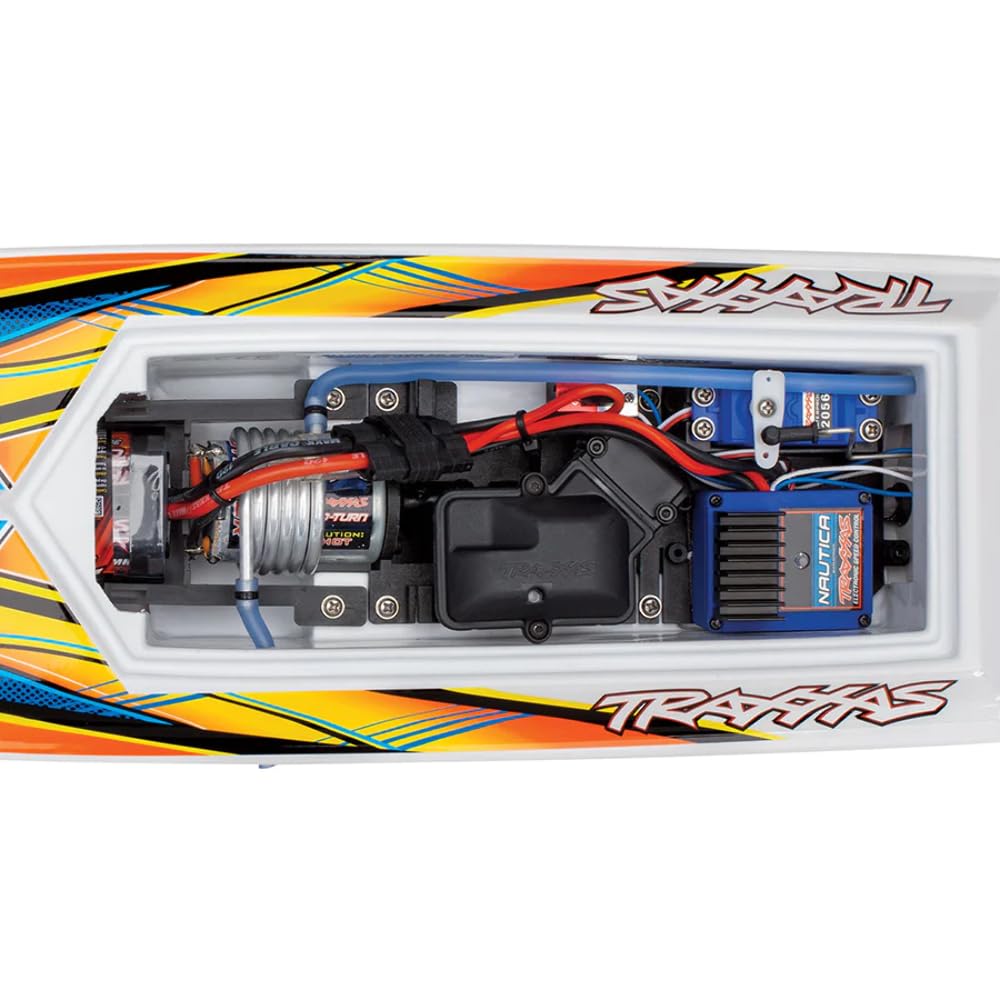Traxxas RC Blast Speed Boot + Akku, 12V-Lader weiß/orange