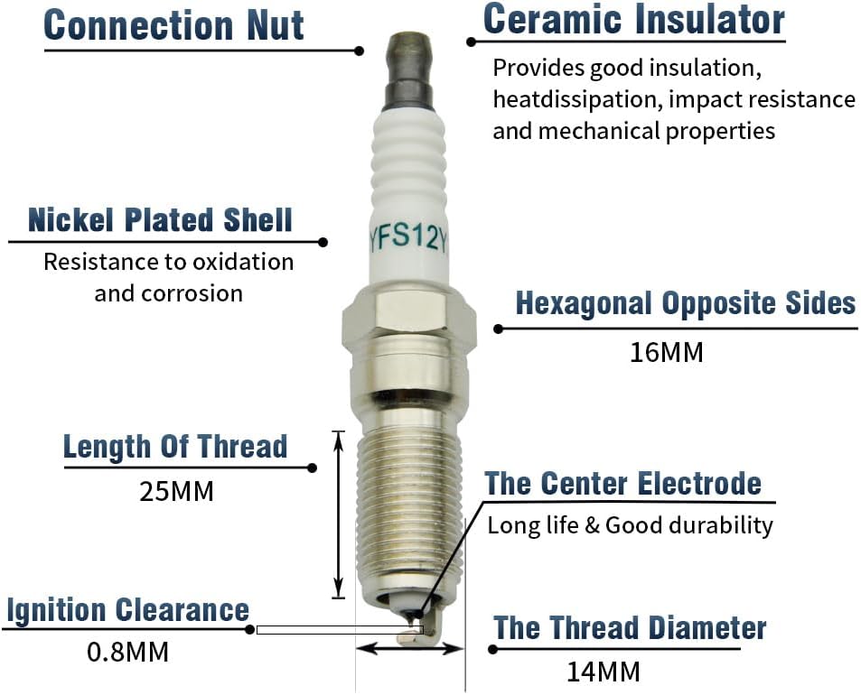 8 PCS Ignition Coil Pack and Spark Plug Compatible with Ford E350 E450 F250 F450 F350 F53 F550 F59 F600 F650 Super Duty 2020-2022 UF893 DG587 LC3Z12029B 7.3L V8
