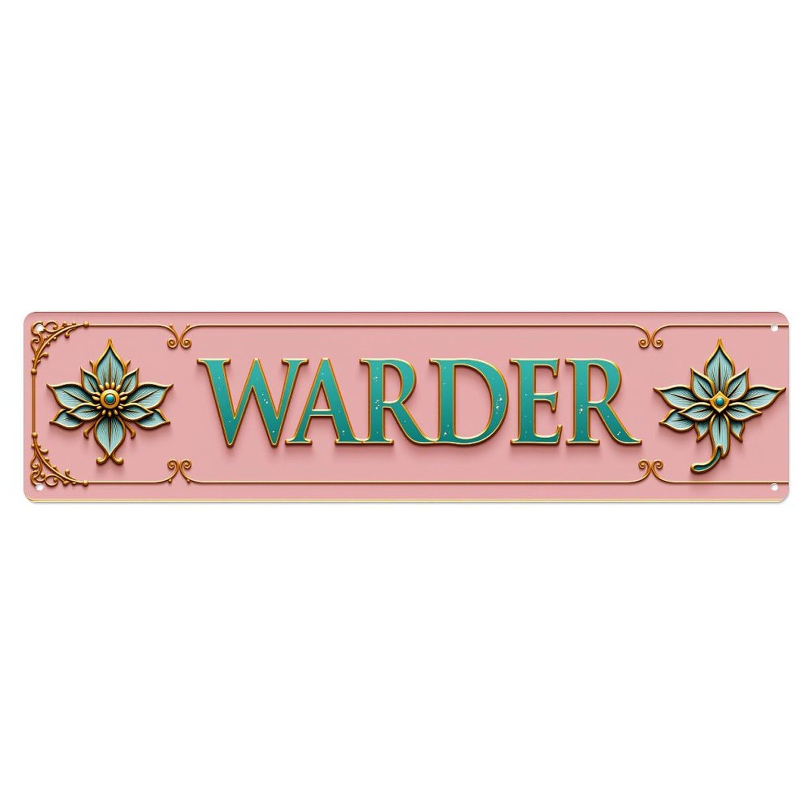 Floral Ornate Text Design Pattern Tin Sign Vintage Metal Poster Retro Bar, Home, Man Cave, Kitchen, Laundry Room Wall Art Decor Gift 4x16 Inch