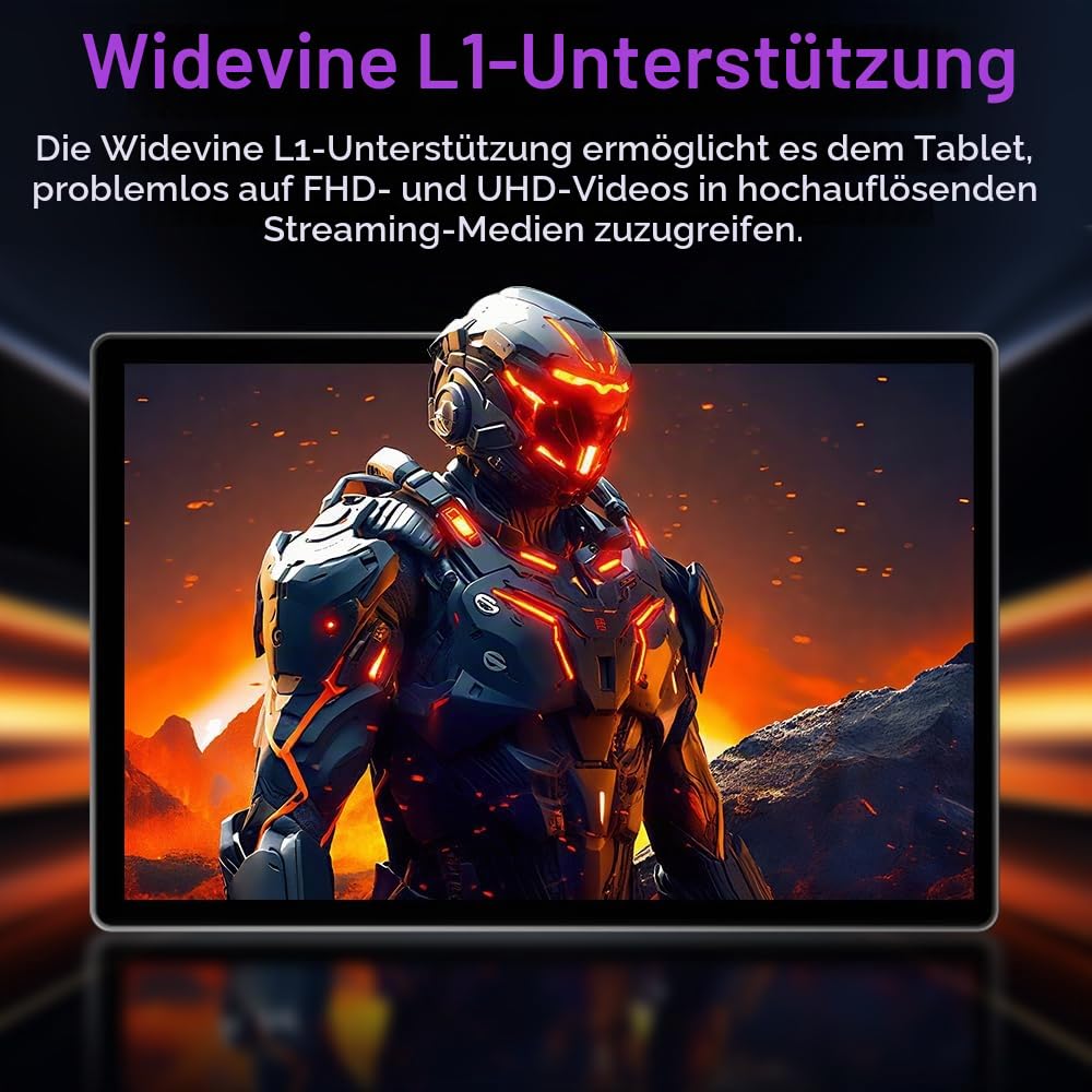 Crelander 10,1 Zoll Android 16 Tablet, 12GB+128GB Android Tablet, 5000mAh Akku, 1280x800 Touchscreen, Bluetooth/WiFi, Bundle mit Hülle, Tastatur, Maus & Stylus (Grau)