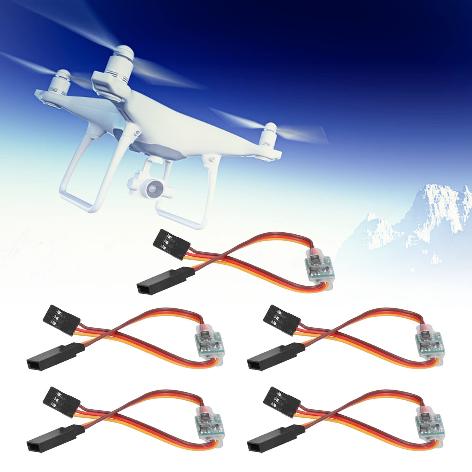 5 Pièces Inverseur de Signal Servo ABS 3.6V-24V 5A Haute Précision Fils Durables pour Drones et Voitures Télécommandées RC