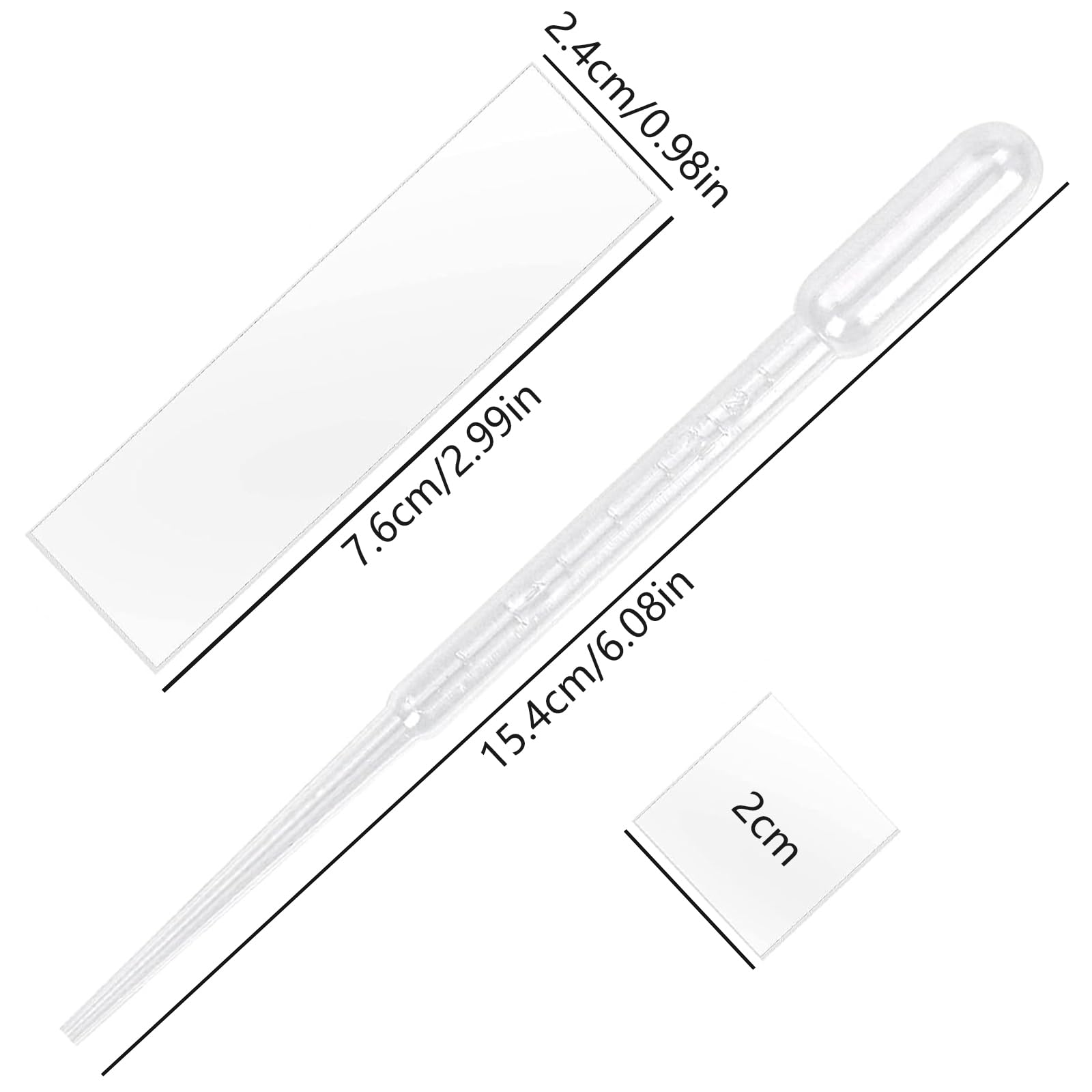 Set Vetrini Microscopio 100 Pezzi - 76x25mm Con Coprioggetti 20x20mm E Contagocce, Per Laboratorio E Scuola - Foto 5