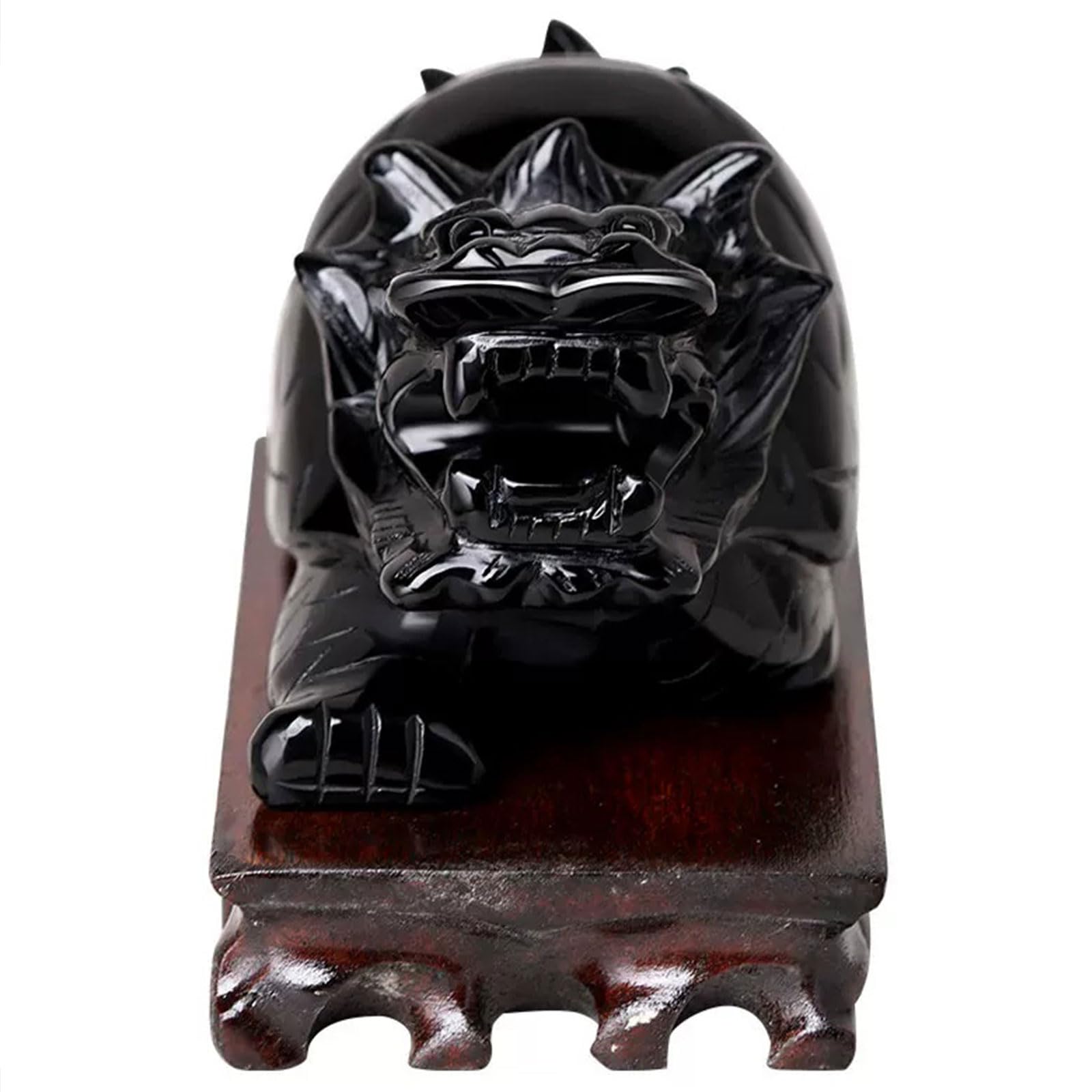 Dragón Tortuga Obsidiana Estatua Riqueza Prosperidad Escultura -