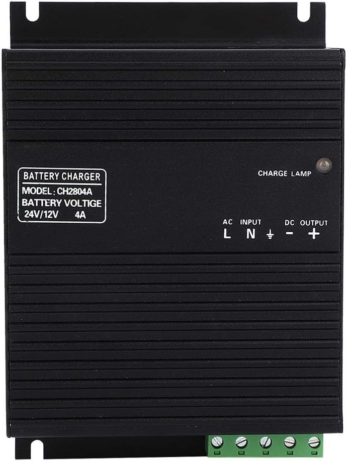 Oumefar Intelligent Diesel Generator Charger Device Generator Probe-Acid Battery Charger Generator Accessory 12V/24V 4A for 12/24V Battery with LE