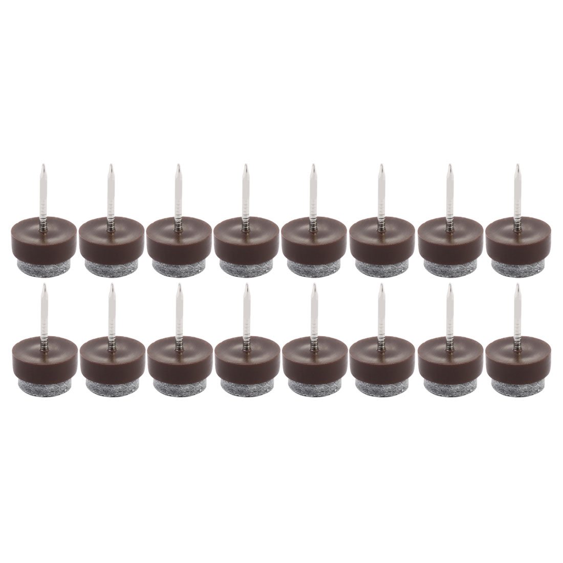 sourcingmap Home Table Chair Cabinet Furniture Feet Legs Floor Protector Felt Pad Nails 16mm/0.6" Dia Pack of 16