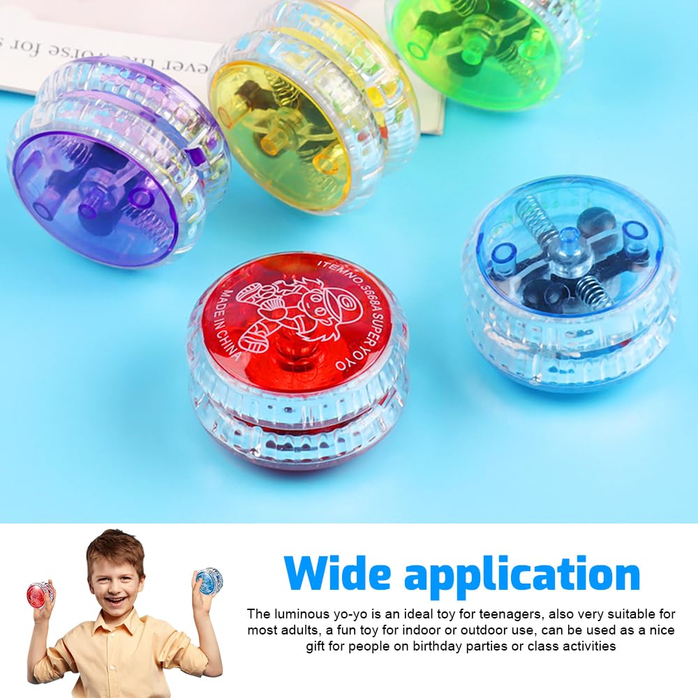 Giocattoli LED Yoyo Luce, 15 Pezzi Reattivo Yoyo, Yoyo Luce Led Per Bambini, Plastica Yoyo Per Bambini Reattivo, Yoyo Bambini Gadget Compleanno, per Regali di Compleanno, Feste e Celebrazioni