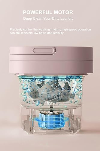 Miniatura 3 de FUIART Lavadora portátil, mini lavadora de 9 litros de alta capacidad con 3 modos de limpieza profunda para ropa interior, ropa de bebé o artículos