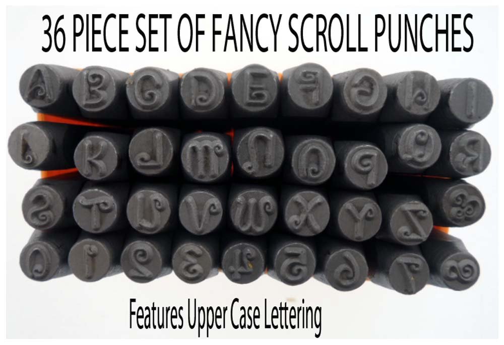 BENCH WIZARD 36 Pc Number and Uppercase Letter Punch Set | 1/4