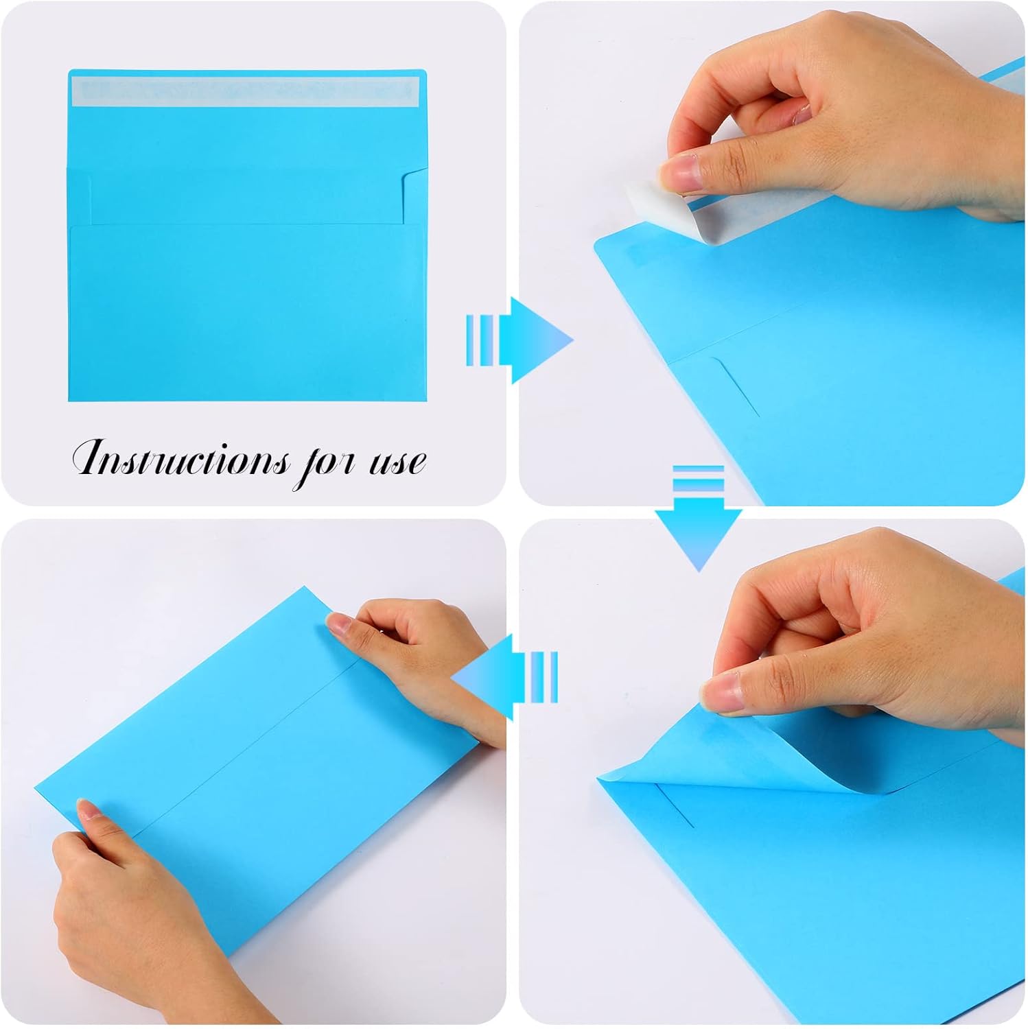 300 Pieces A9 15 Colors Invitation Envelopes for 5.5 x 8.5 Inch Cards Peel and Press Rainbow Seal Mailing Envelopes for Letters Photos Cards Wedding Baby Shower, 5.75 x 8.75 Inch