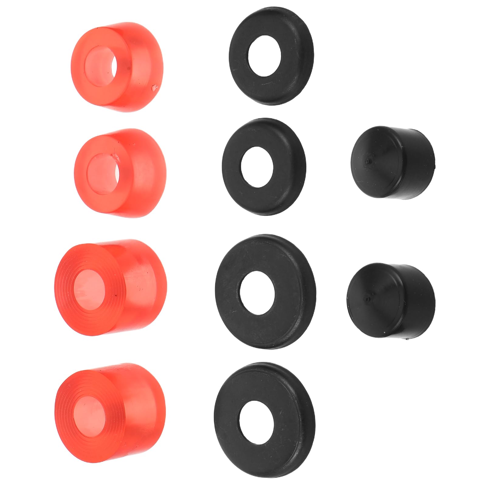 Red Skateboard Shock Pads with Truck Pivot Cups and Washers Longboard Truck Hardware Kit for Skateboard Maintenance and Protective Gear