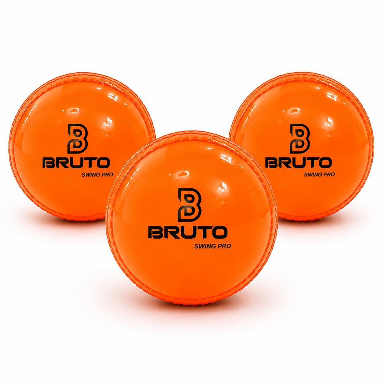 Bruto Swing Pro Wind Ball Pack of 3, Orange | Perfect Grip and Bounch, Orange Colour-image-13