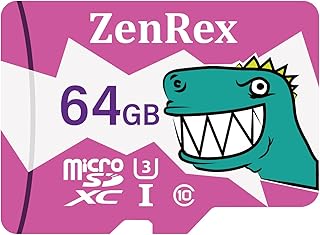 ZenRex 64GB 1 Pack Micro SD Card C10 U3 A1 V30 UHS-1 MicroSDXC High Speed Memory Card 4K UHD Full HD Video Recording for Tablet Camera