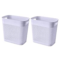 Vista 14 de UUJOLY Cubo de basura pequeño de plástico, cesta de basura para baños, lavandería, cocinas, oficinas, habitaciones de niños, dormitorios