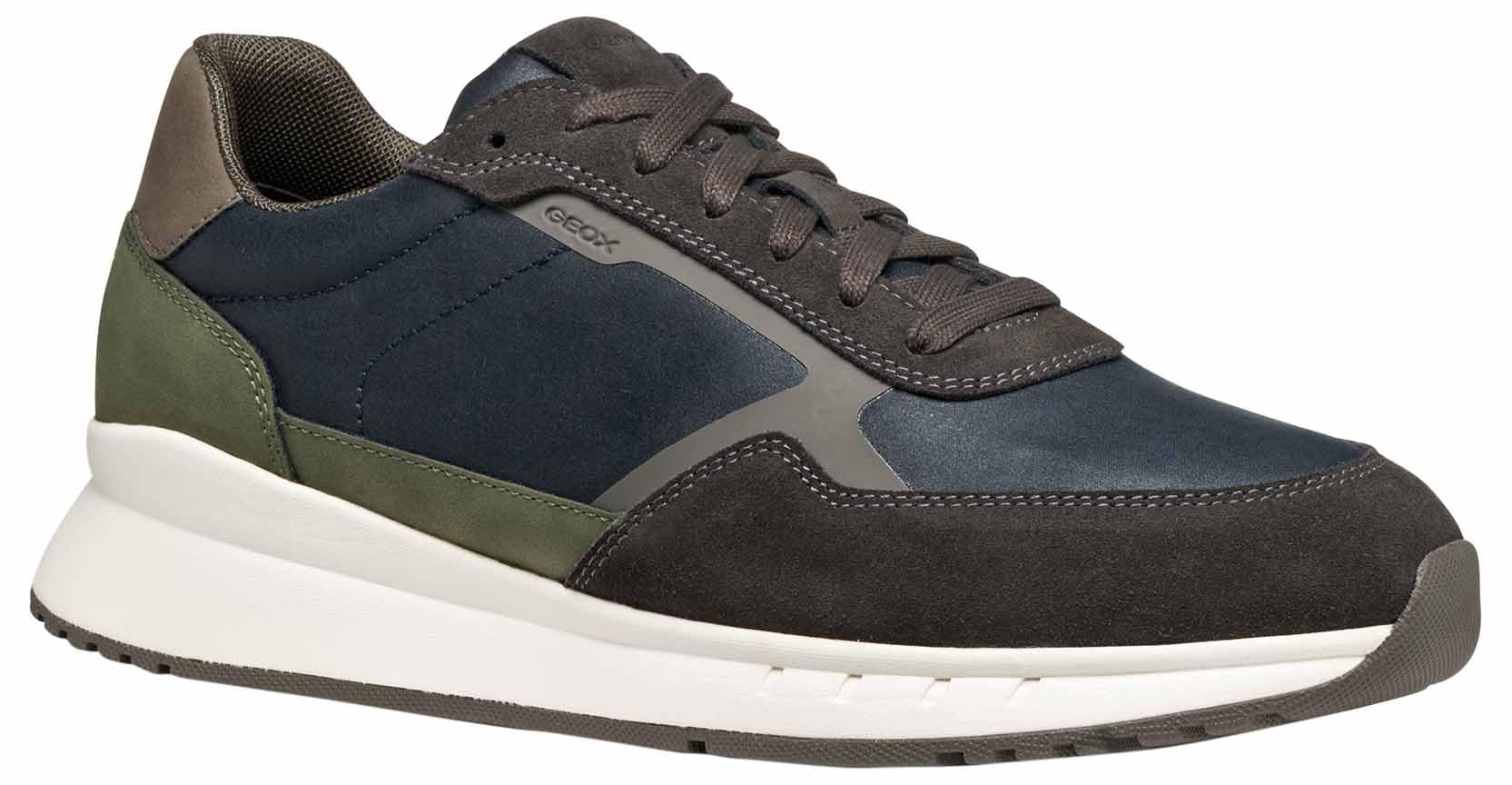 Geox Men's U Brandon Trainers, Blue, 39 EU