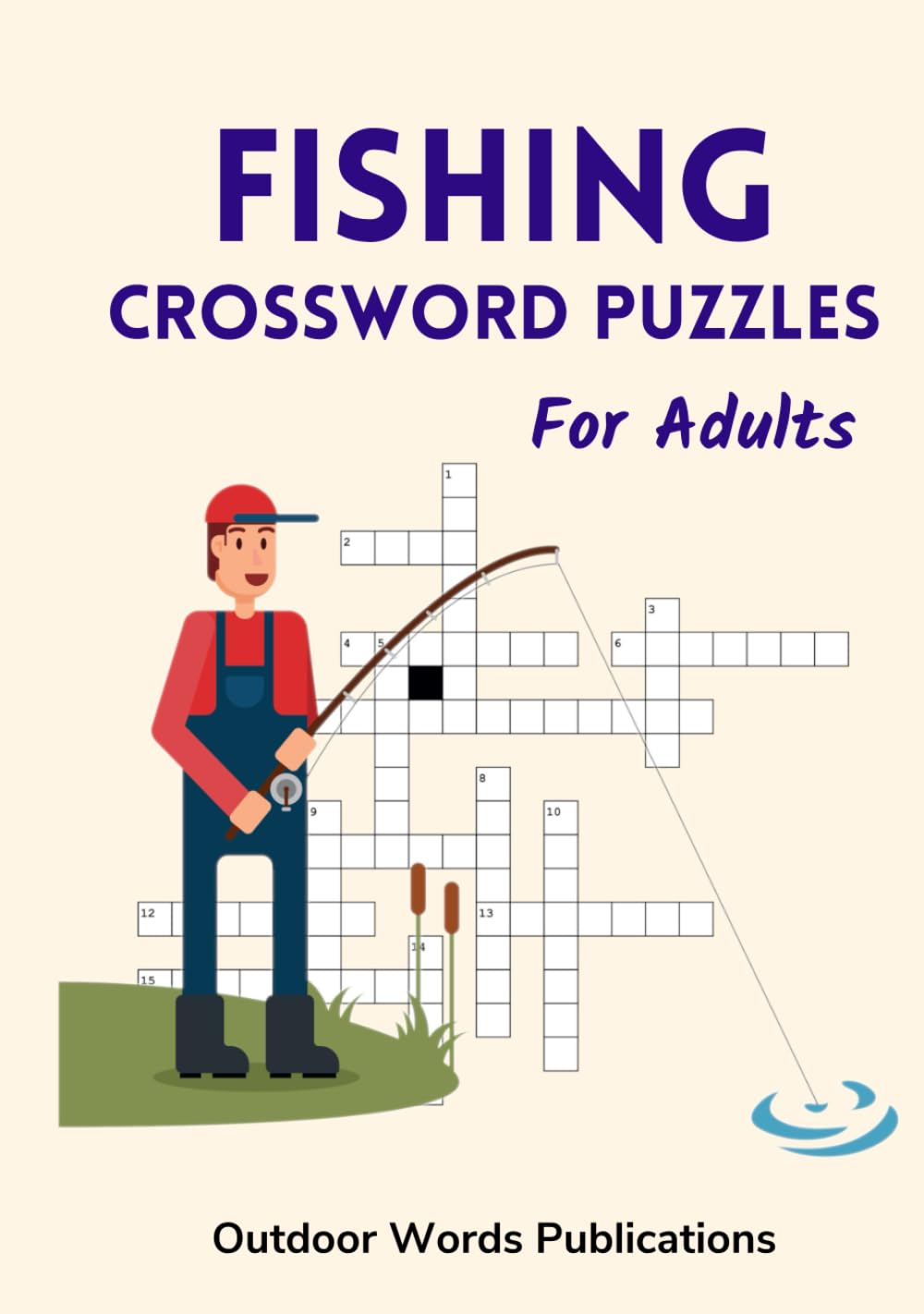 Fishing Crossword Puzzles For Adults: Medium Difficulty Puzzle Book for Fishing Enthusiasts