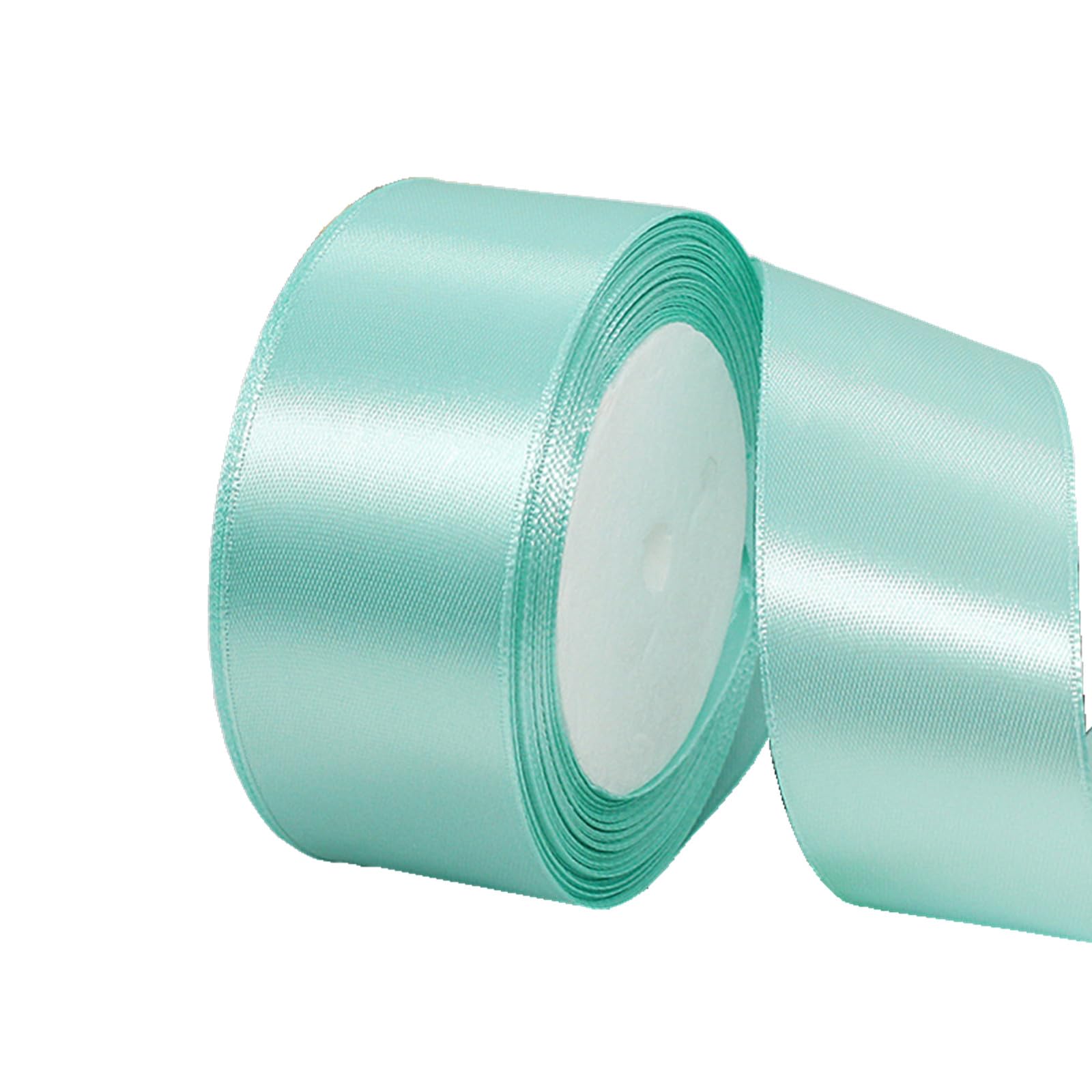 40mm Light Blue Ribbon for Gift Wrapping 22M, Single-Sided Satin Ribbion Christmas Ribbons Gift Wrapping