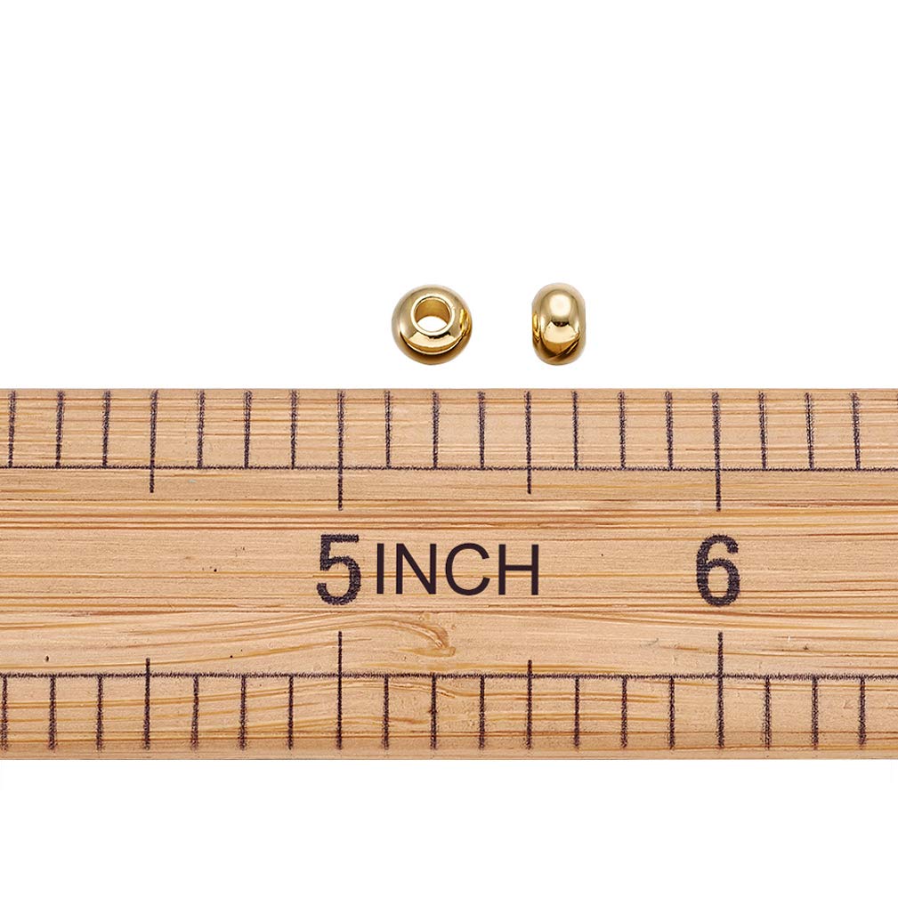 Cheriswely perline distanziali tonde piatte da 6 mm 200 pezzi