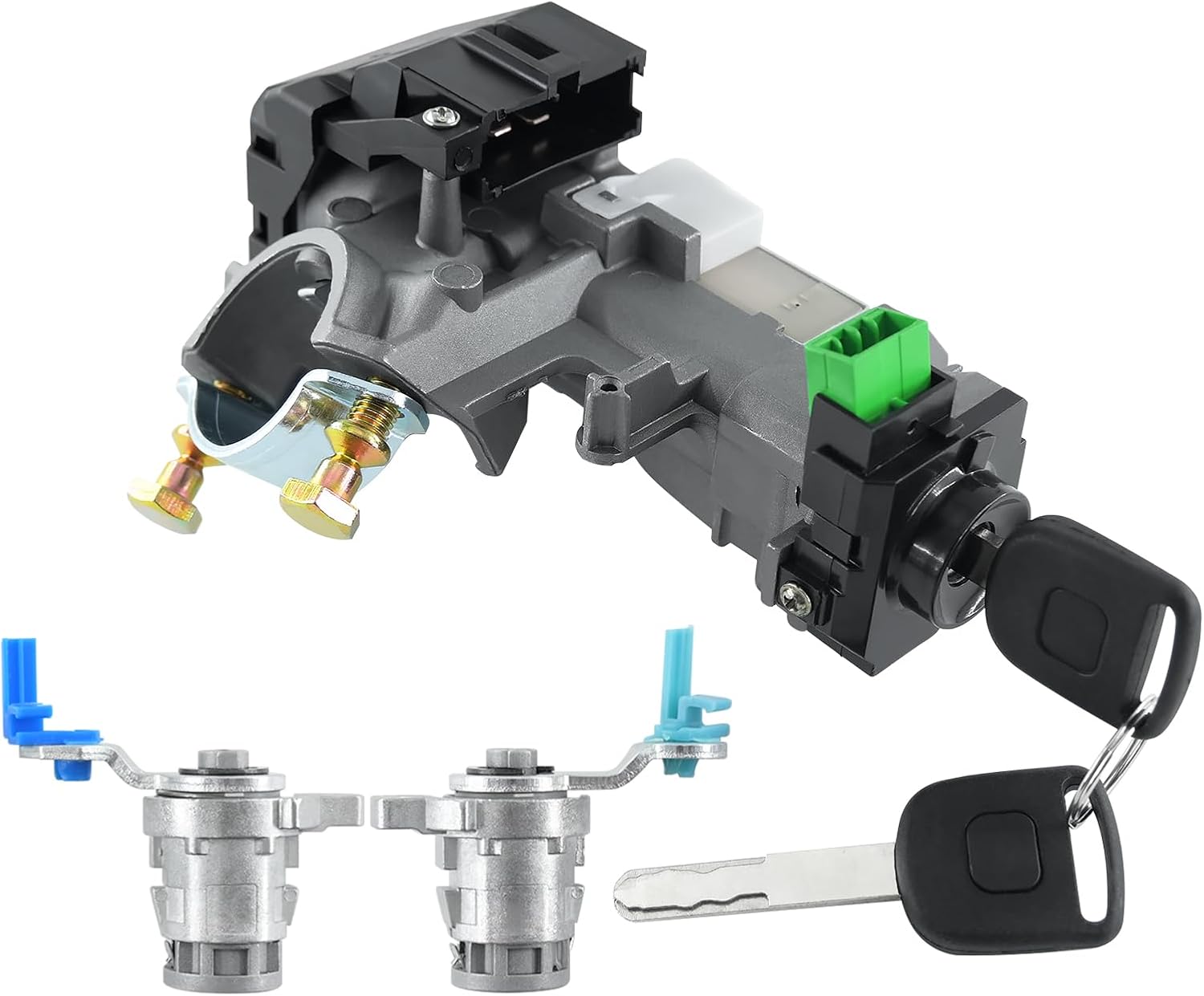 FITS 2002 2003 2004 2005 2006 Honda CRV, FITS Honda Element 2003 2004 2005 IGNITION LOCK CYLINDER & TWO DOOR LOCK CYLINDER SWITCH ASSEMBLY SET Auto Trans W/2 Chip KEYS 72185-S9A-013 (NO TRANSCEIVER)