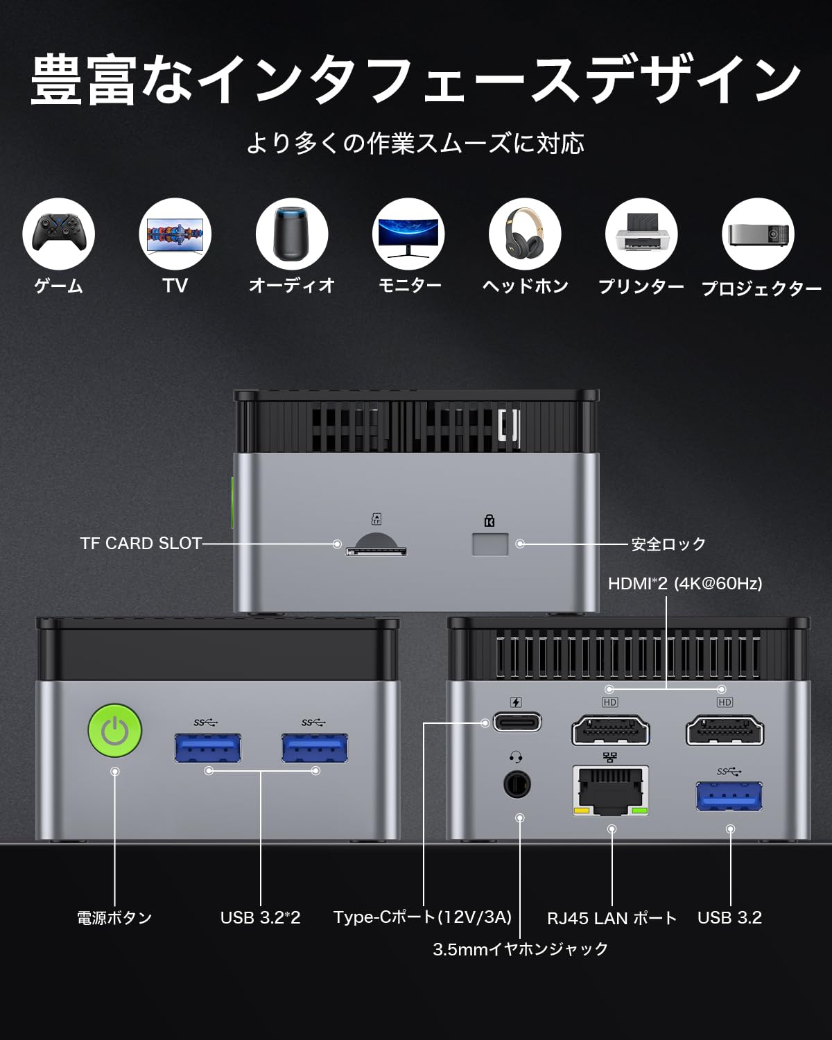 GMKtec mini pc N97 Windows 11 Pro DDR5 12GB+256GB SSD black | eBay UK