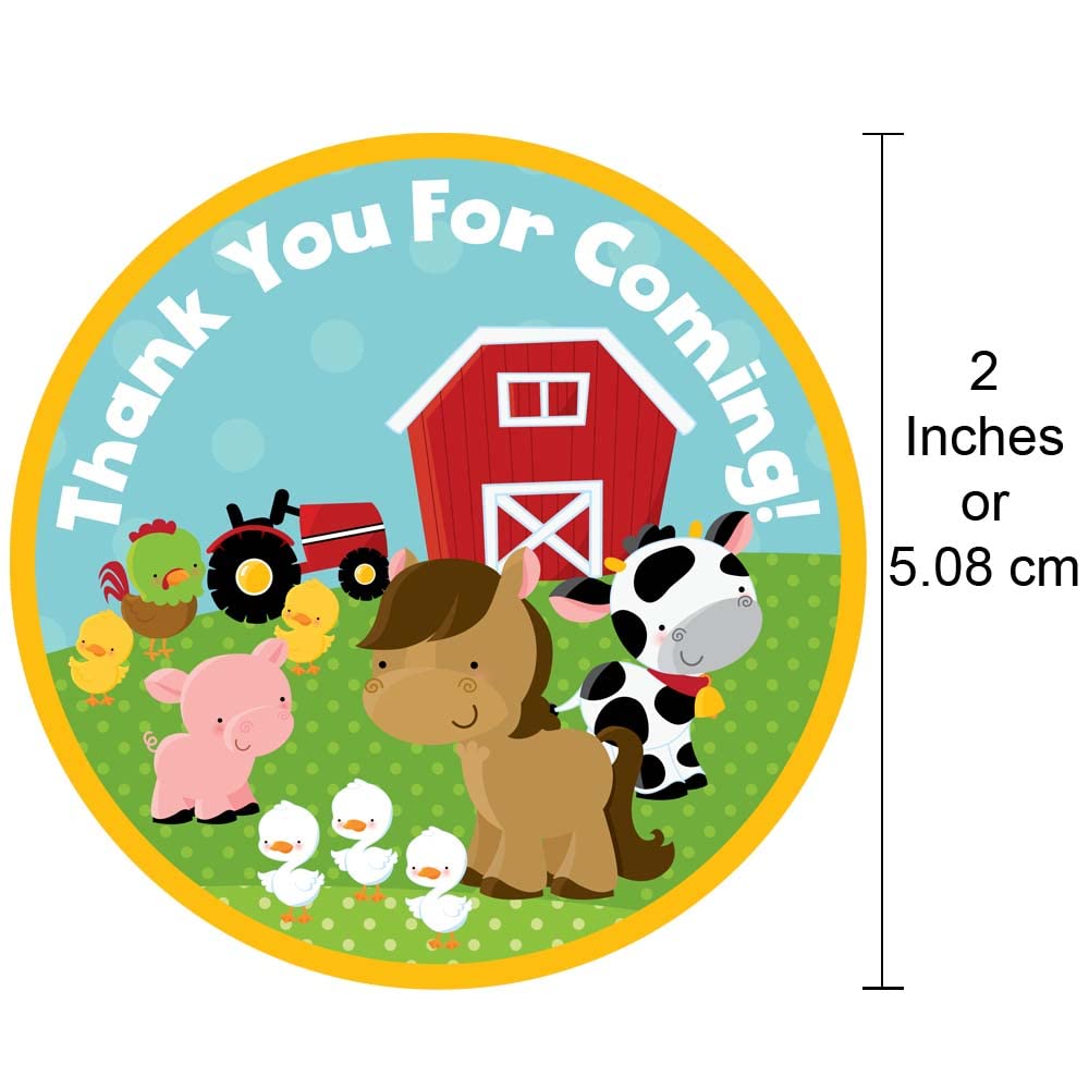 Rustic Barn Stickers Rustic Old-Fashioned Barn Fall & Autumn Barnyard Birthday Thank You ...
