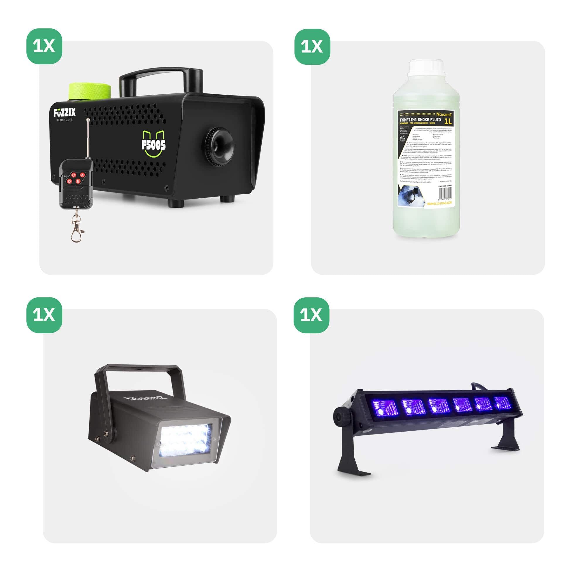 Fuzzix F500S - Máquina de humo 500W para bodas y celebraciones