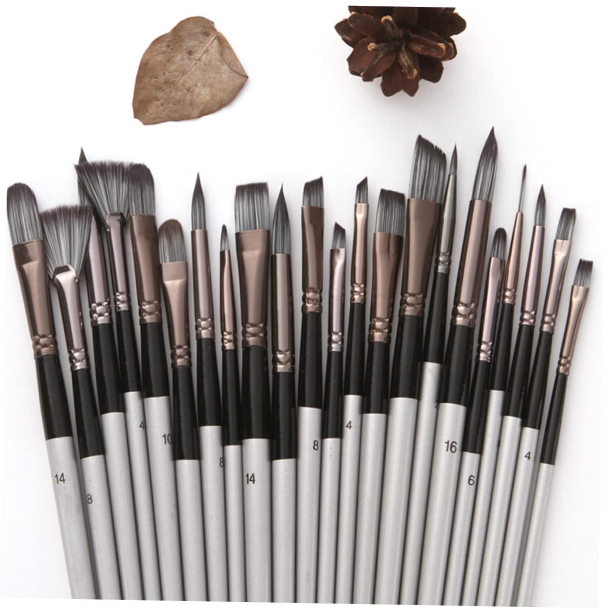 Set di Pennelli per Pittura ad Olio e Acqua con Borsa Setole Comode e Pulite Forte Assorbimento Diverse Dimensioni per Esigenze di Pittura