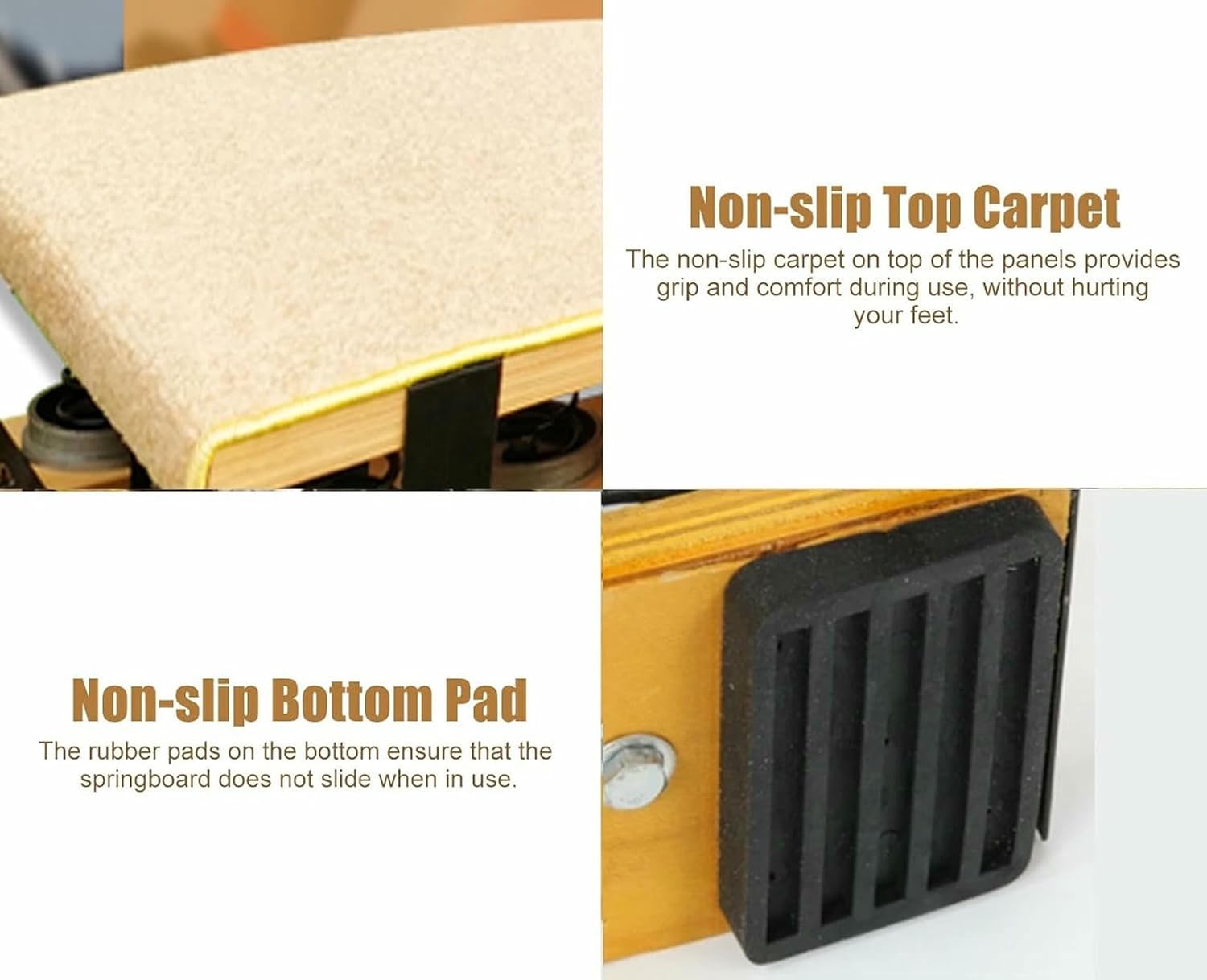 Thickened Gymnastics Springboard Kid, Little Gymnast Toddler Springboard for Vault Jumping, Home Springboard 4 Spring ＆ Non-Slip Mats