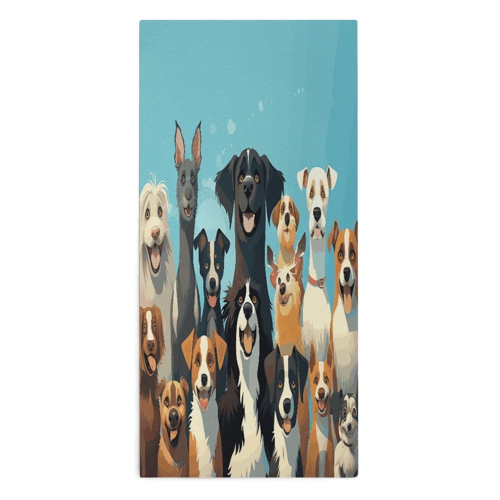 Btcowzrv Style Group Of Dogs Bath Towel Beach Towels Shower Towel