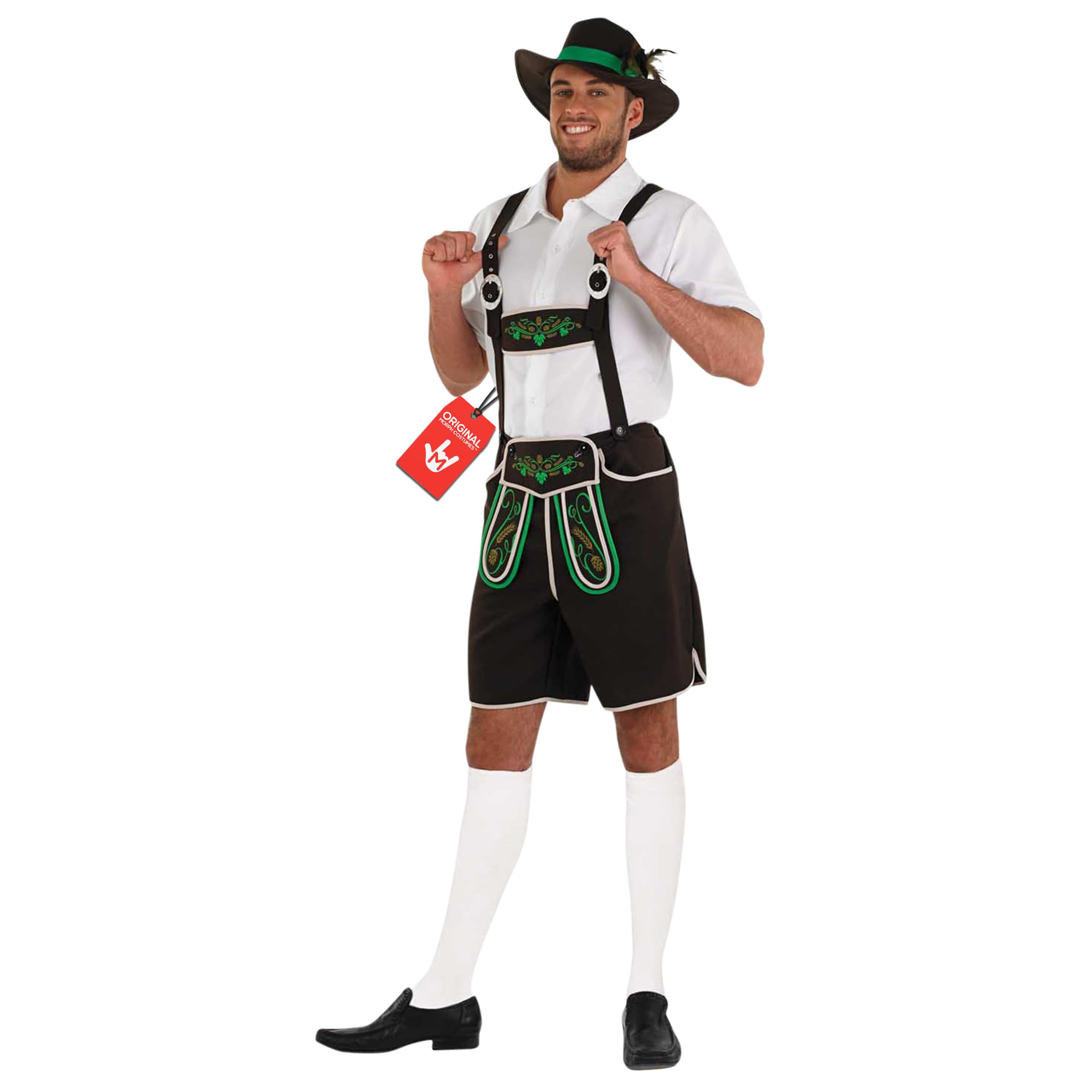 Fun Shack FN3672XL Costume, Mens Lederhosen Black, X-Large
