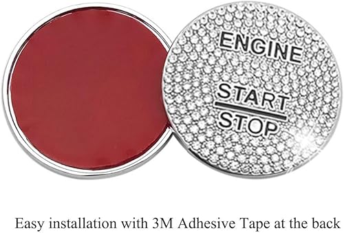 Miniatura 5 de Thor-Ind Cubierta de botón de arranque de motor de cristal brillante para Mercedes-Benz C E S M CLA CLS CLK GLA GLC GLE GL SL Clase