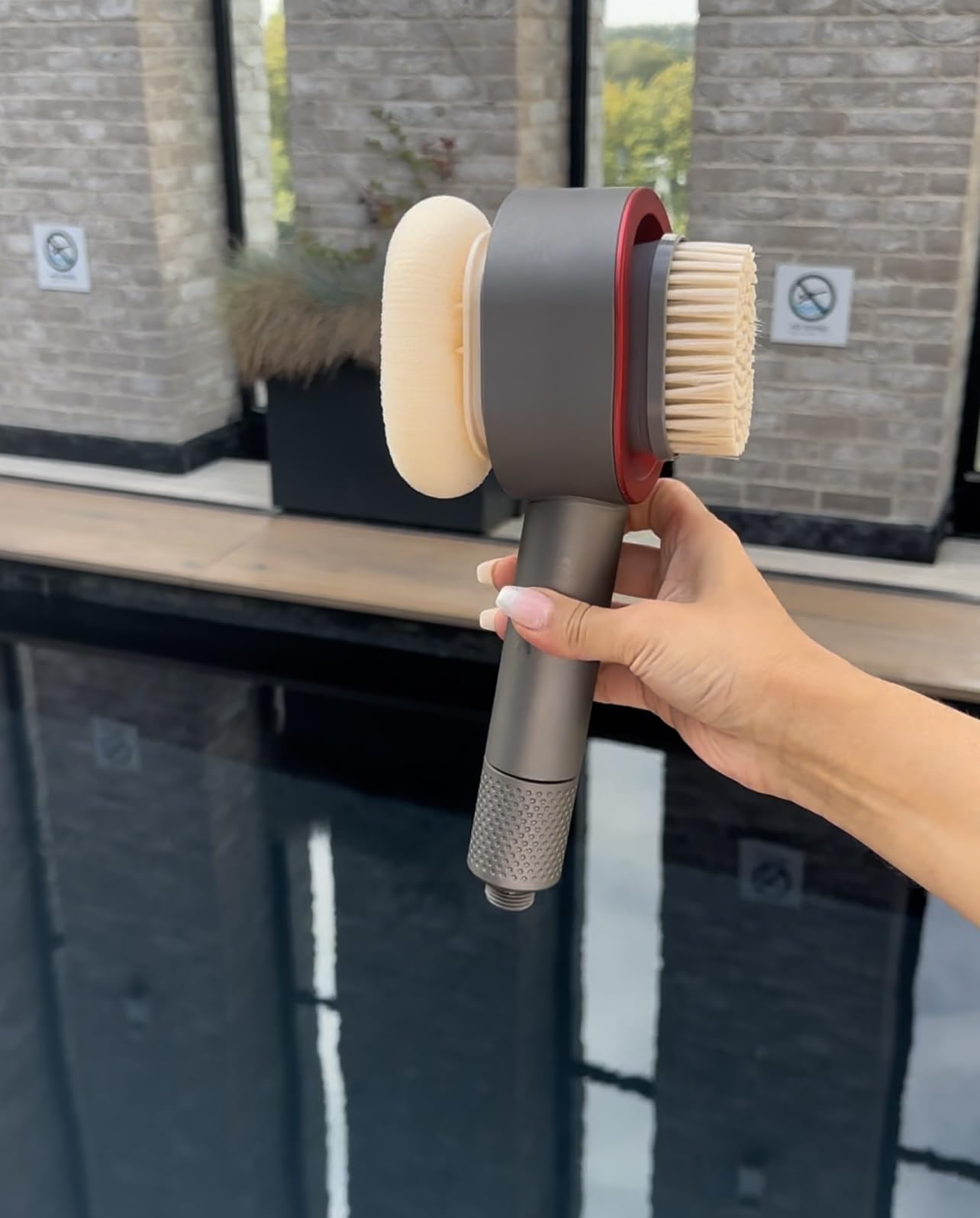 Juego de cabezal de ducha con 2 cepillos de limpieza magnéticos y filtro de carbón activo de carbono, ducha de mano de alta presión con filtro eliminado, cloro, cal, bacterias y metales
