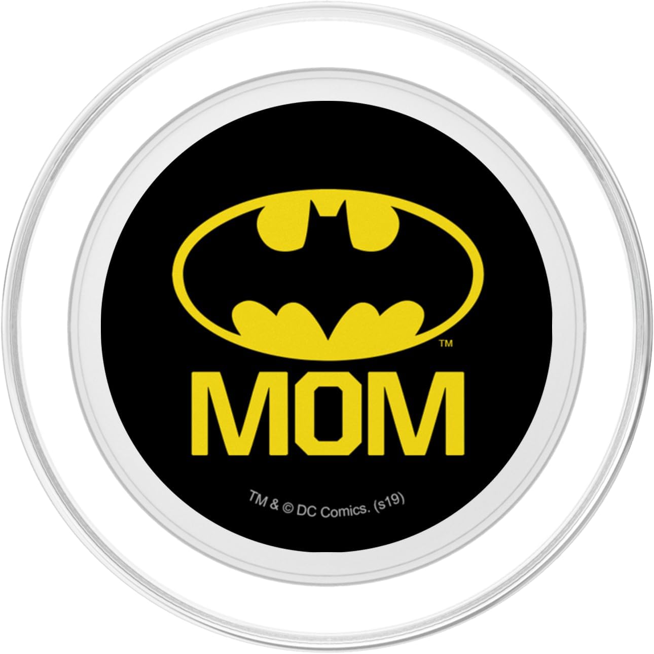Batman Bat Mom Shield Logo PopSockets MagSafe PopGrip for iPhone
