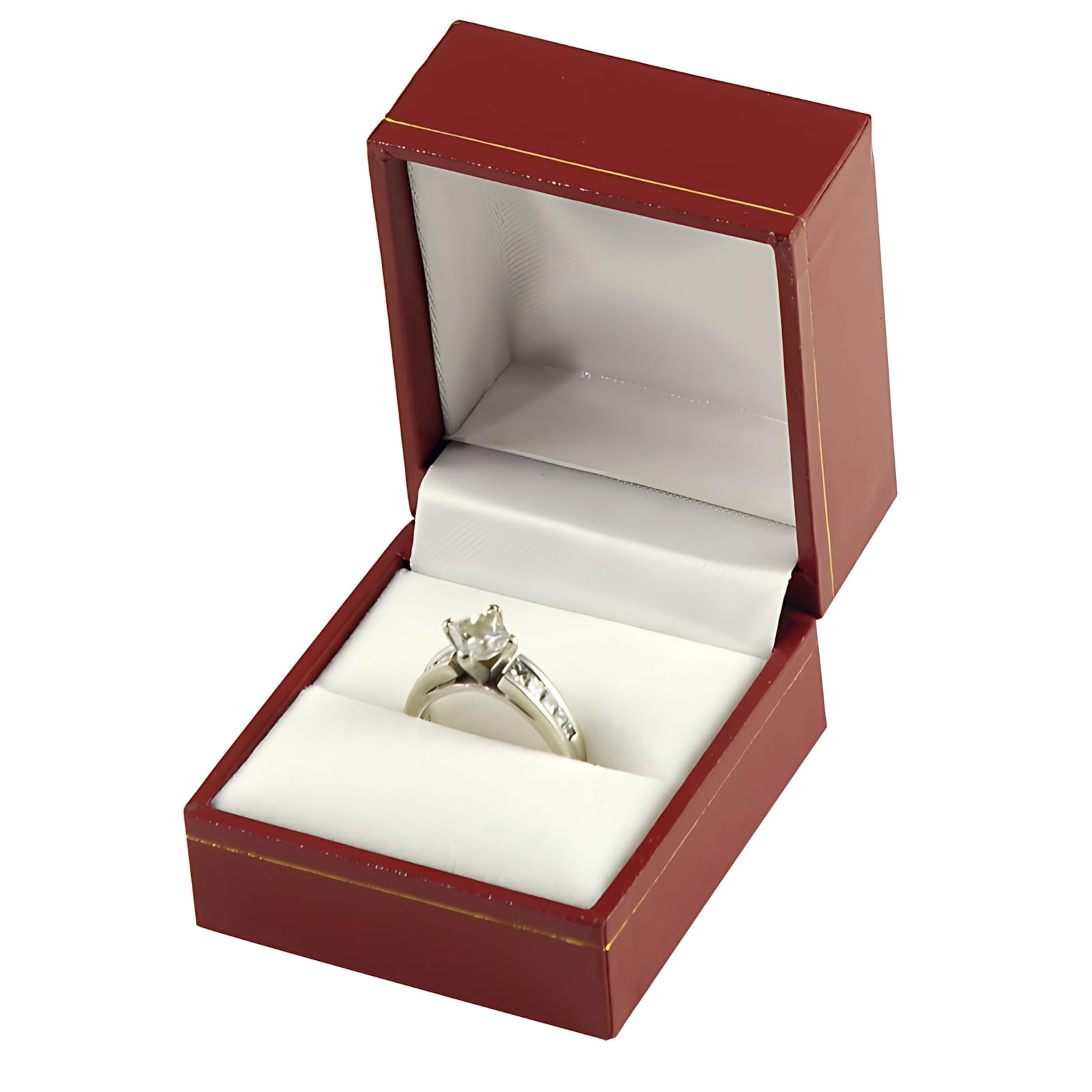 Amazon.com: JewelrySupply Ring Box Red Leatherette : Clothing