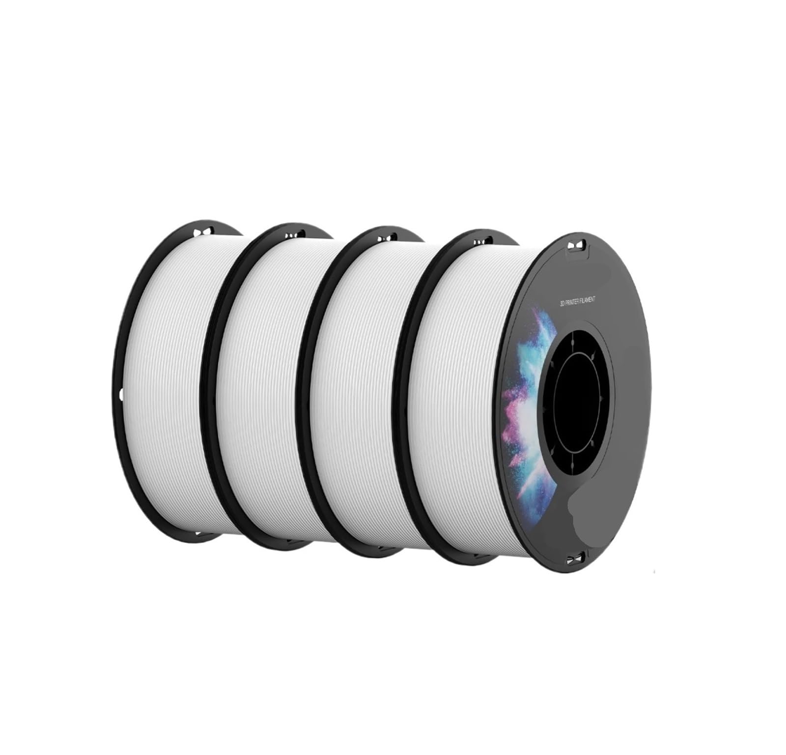 Compatible For Impresora 3D Filamento PETG De 1,75 Mm, Paquete De 4, Material Resistente A La Temperatura De Alta Resistencia De 4 Kg, Suministros De Impresión 3D Premium Blanco Inodoro