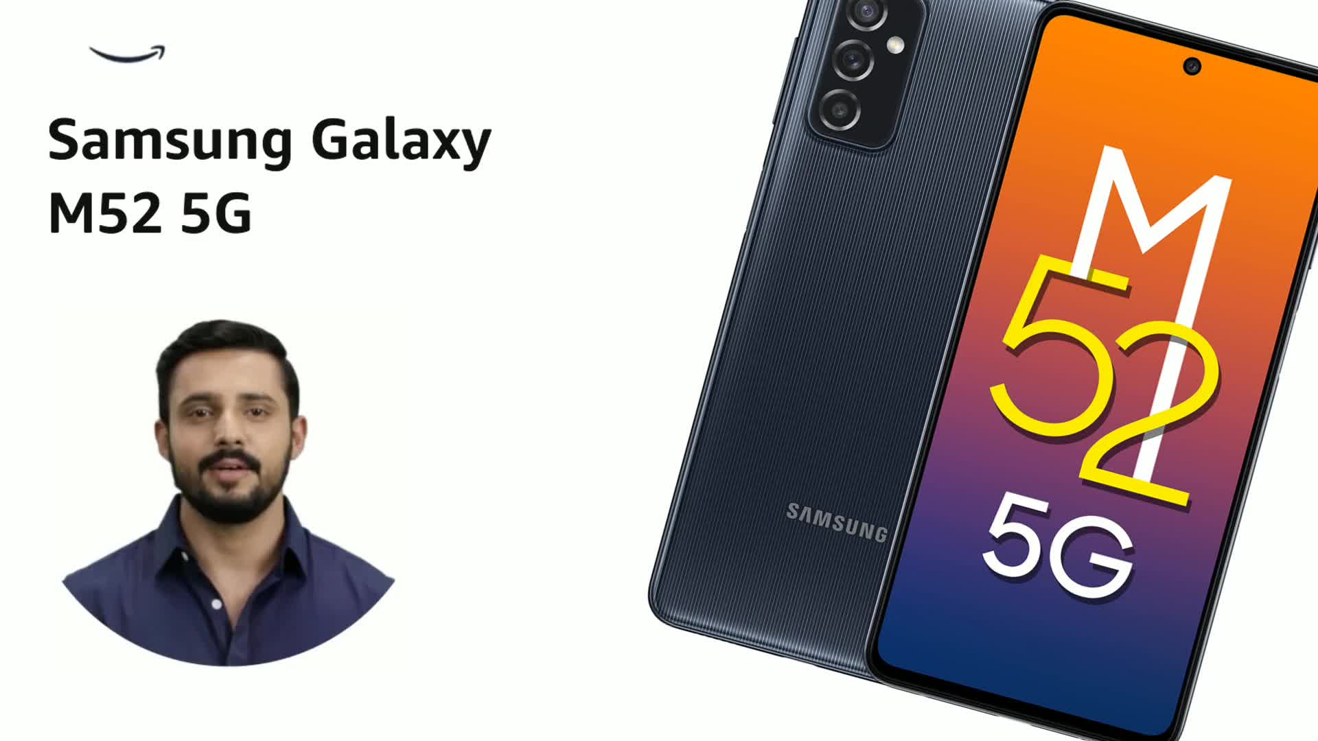 Samsung Galaxy M52 5G (Blazing Black, 8GB RAM, 128GB Storage