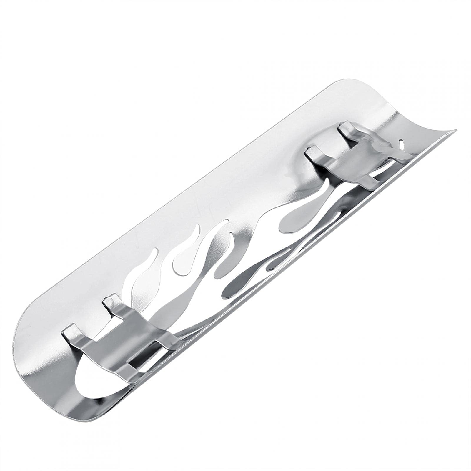 Scudo termico per moto, Scudo termico di scarico, Scudo termico per tubo di scarico della fiamma universale per moto Protezione della copertura del silenziatore(D'argento)