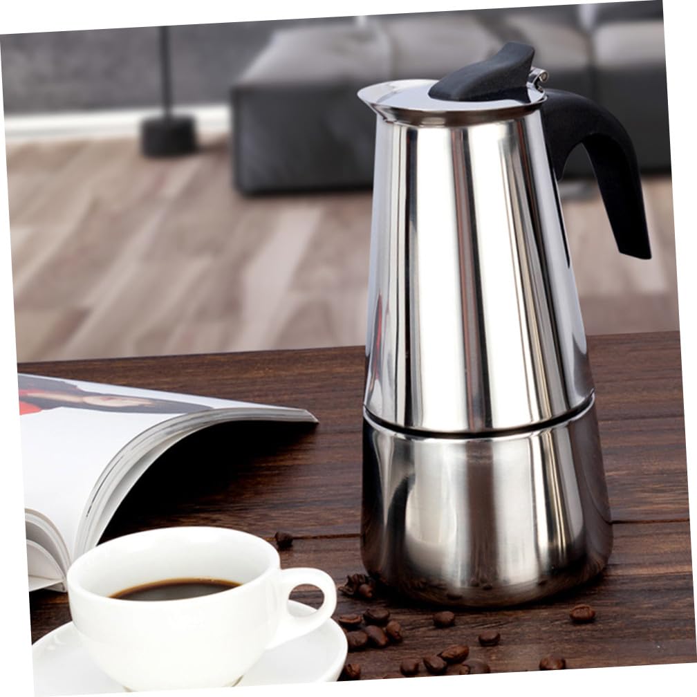 Didiseaon Cafetera Inoxidable Espresso de Moderno y Portátil para Uso Doméstico Oficina Asa Ergonómica para Cómodo