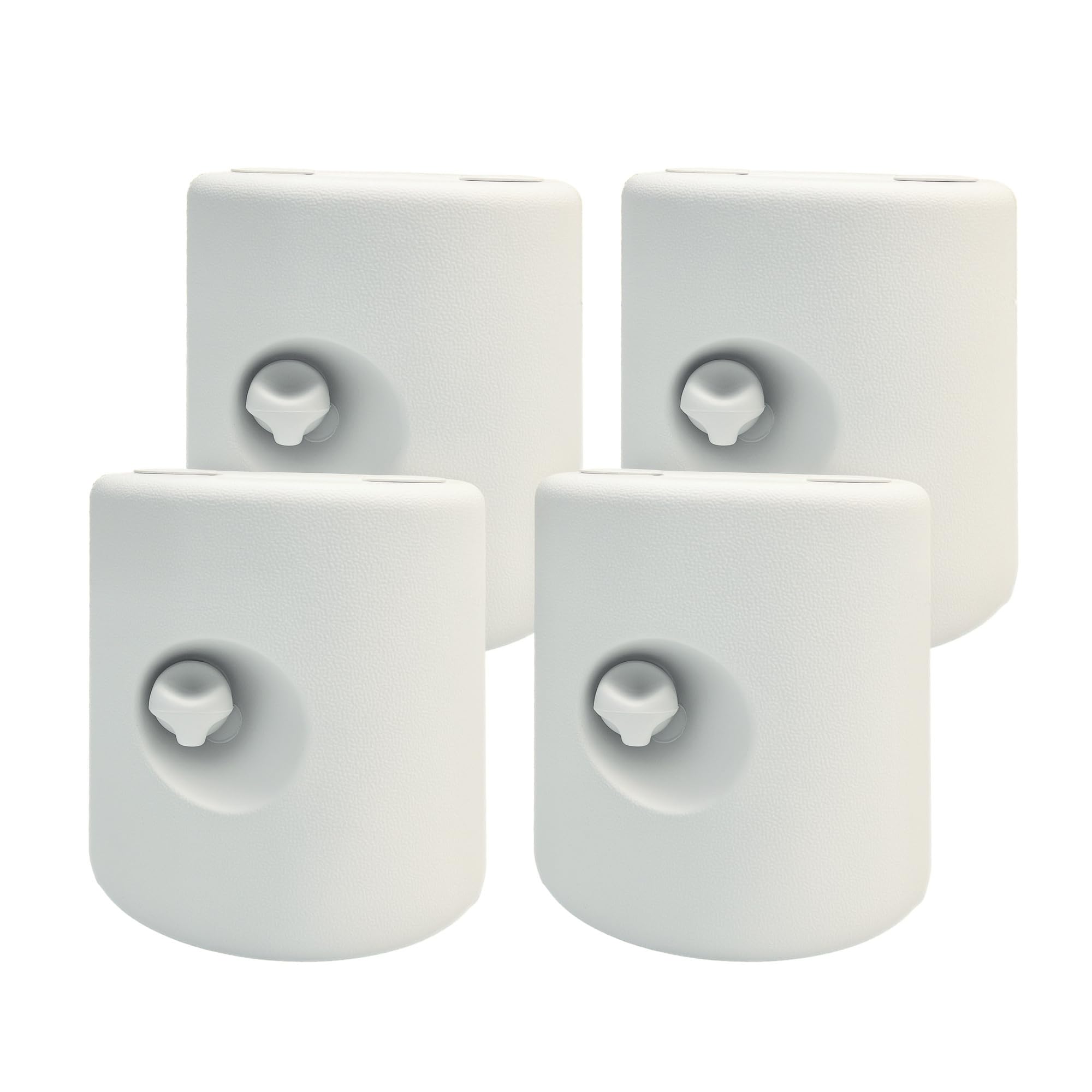 Outsunny Pack de 4 Pesos para Carpas Plegables Soportes Rellenables con 8,7 kg de Agua o 12 kg de Arena Pesos para Cenador con Perillas de Fijación Ø21,5/24x25,5 cm Blanco