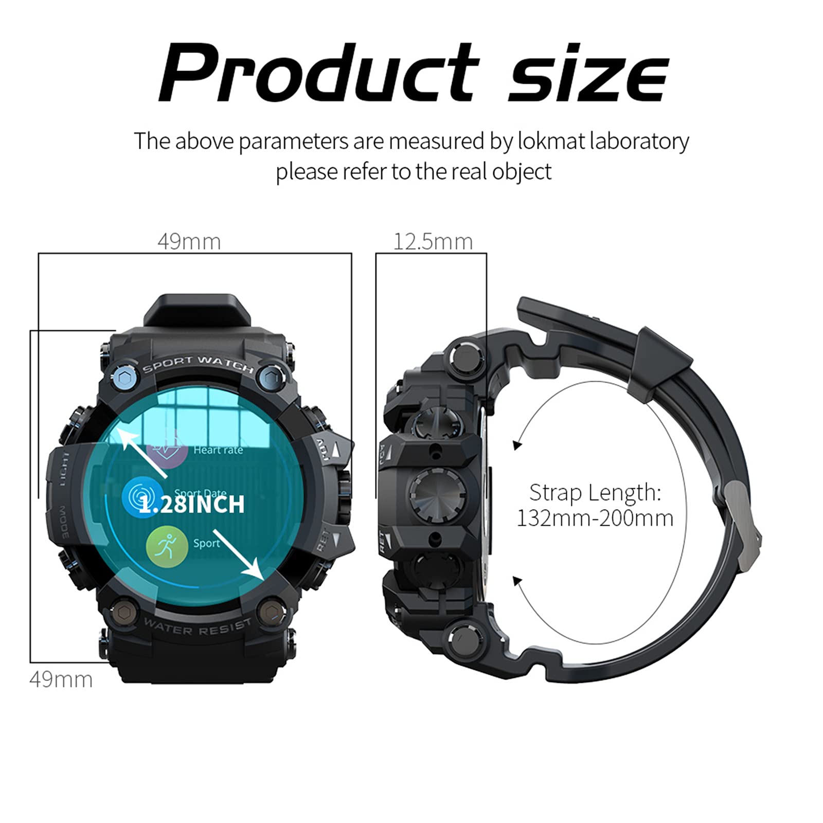Inteligentne zegarki do telefonów z systemem Android i iOS Smartwatch Fitness Tracker Fitness Watch męskie i damskie zegarki sportowe (kamuflaż)