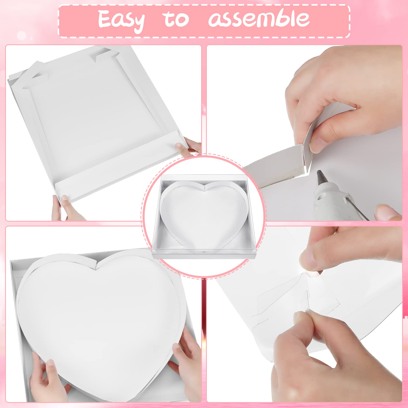 Amazon.co.jp: 2個 12インチ ダンボール ハート型ボックス ハート