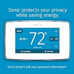 EMERSON Sensi Touch Wi-Fi Smart Thermostat with Touchscreen Color Display, Works with Alexa, Energy Star Certified, C-Wire Required, ST75W , White