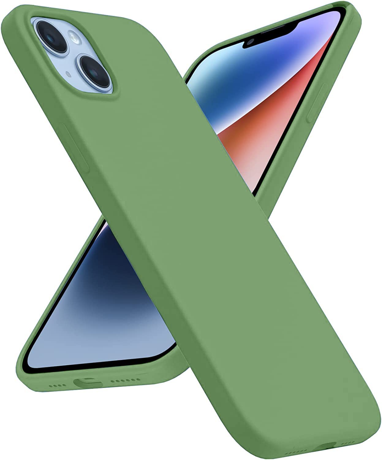 ProBytes Silicone Case for iPhone 14-hard case-Full-Body Protective Case-stronger protection-6.1 inch b (Sea green) Mobile Cover