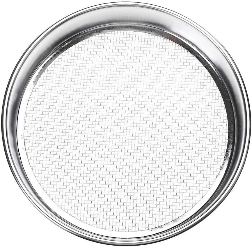 Tamis à Farine, Tamis de Laboratoire Rond en Acier Inoxydable 304, Filtre Farine et Poudre Cuisine, Sol