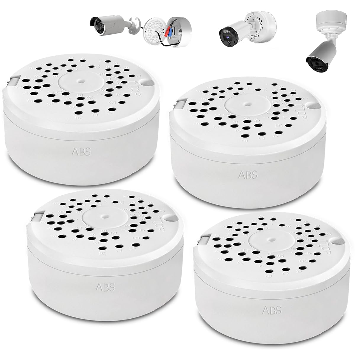 【ABS IP54 Waterproof】 Universal Camera Junction Box Waterproof Mounting Brackets for Bullet Cameras CCTV Security Camera Junction Boxes