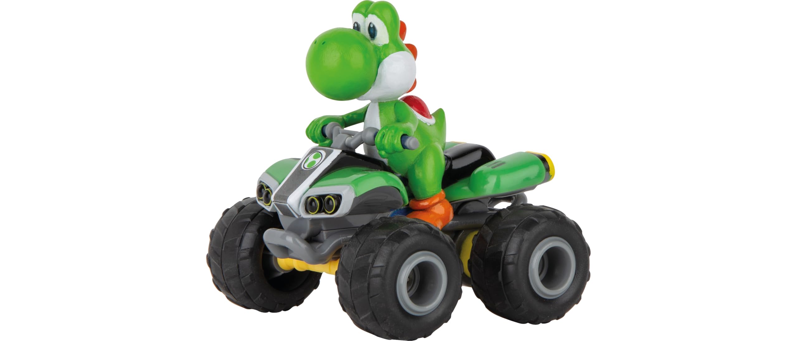 Carrera 370400021 Carrera RC 2,4 GHz Mario Kart Yoshi Quad 1:40 zdalnie sterowany quad oficjalnie licencjonowany autentyczny design dla fanów Nintendo dynamiczne zwrotny akcji zabawa w terenie