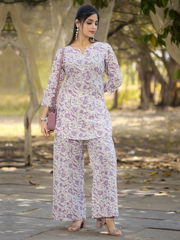 Image of Tee Projekt Cotton Ethnic Wear Co Ord Set for Women | Festive Co Ord Set for Women