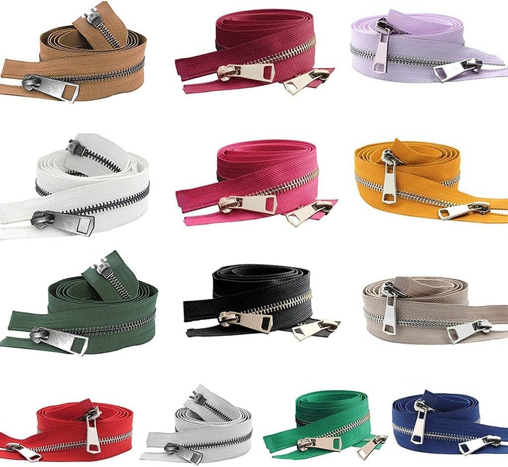 Reißverschluss 5# Bunter Metallreißverschluss mit offenem Ende, 2-Wege-Doppelreißverschluss for Nähen von Stoff/Tasche/Kleidung/Tasche/DIY-Handwerk (Farbe: Rot, Größe: 80 cm_GUNBLACK ZIPPER) ( Color :