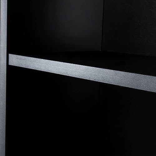 Miniatura 8 de Yoluckea Estación de salón de madera moderna para montar en la pared, gabinete de salón de belleza, peluquería con cajones y estantes de