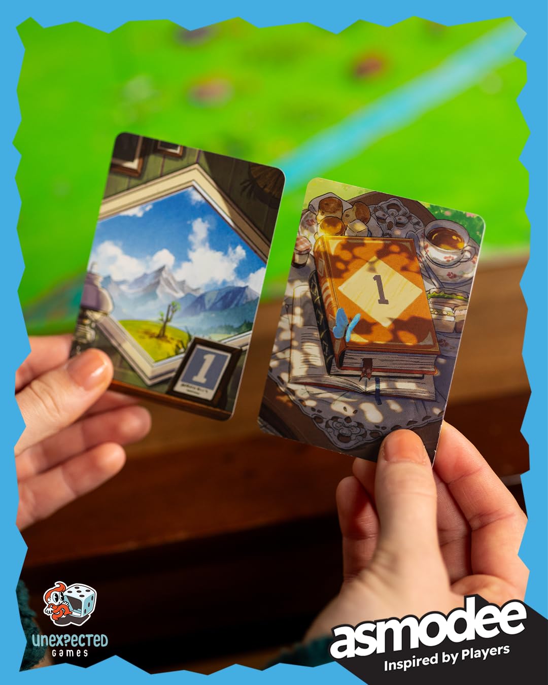 Asmodee, Cozy Stickerville, wersja DE, kooperacyjna gra rodzinna dla 1-6 graczy od 8 lat, gra planszowa z 30-60 minutami gry na grę